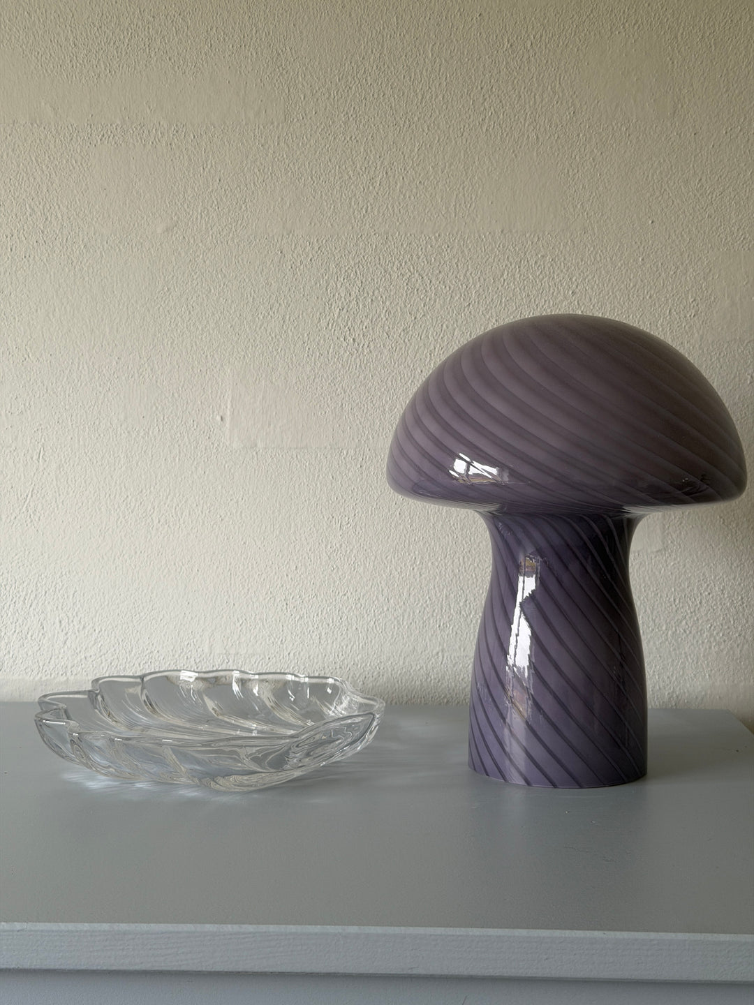 Skål m Muslingskal Design Glas 17x18x3cm Clear
