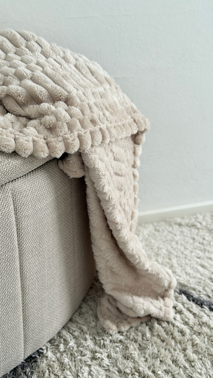 Plaid Imiteret Pels Sand (130x170cm)