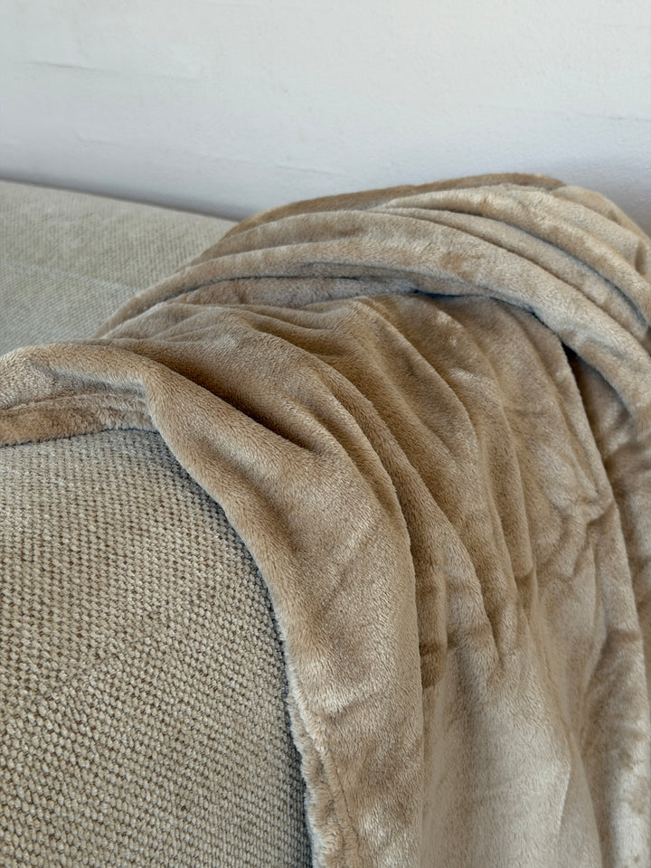 Plaid Luksus Fleece 130x150cm Beige