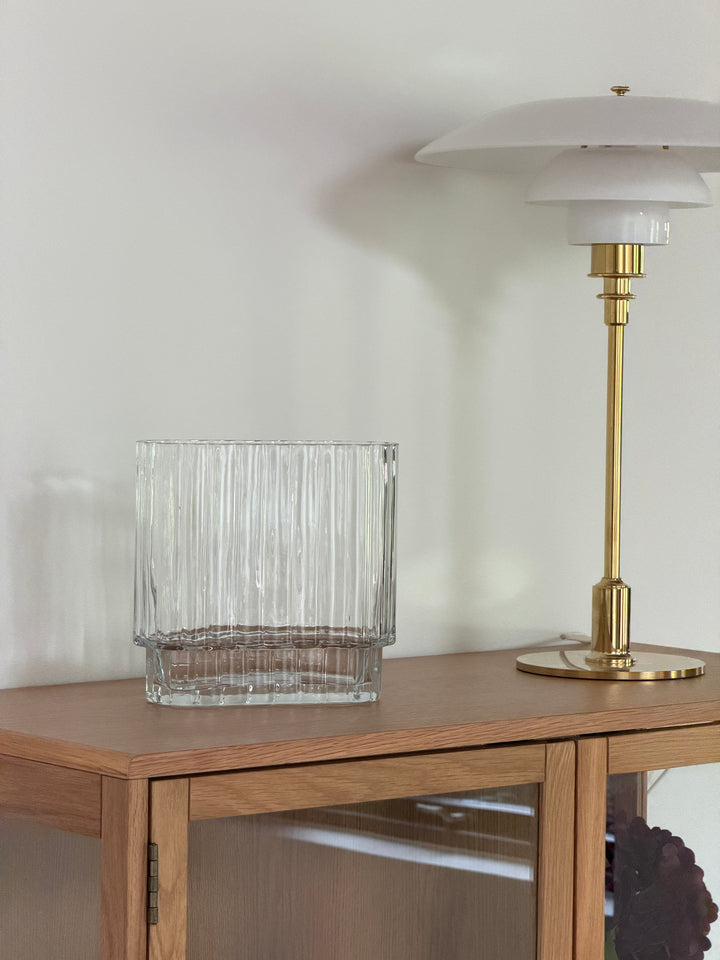 Vase i Glas 20x9x19,5cm Klar