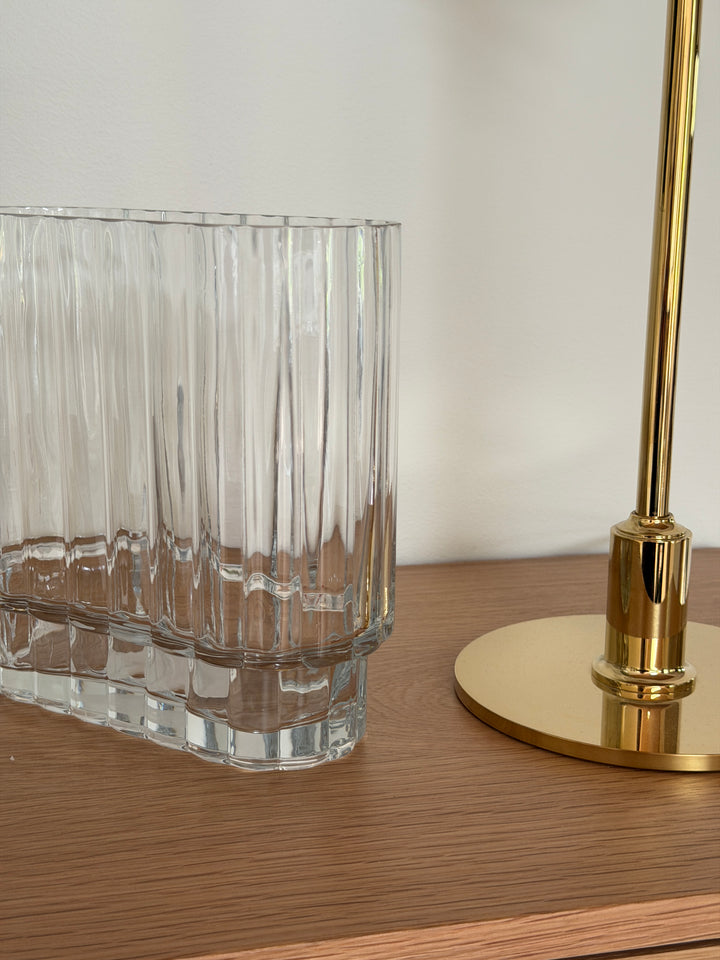 Vase i Glas 20x9x19,5cm Klar