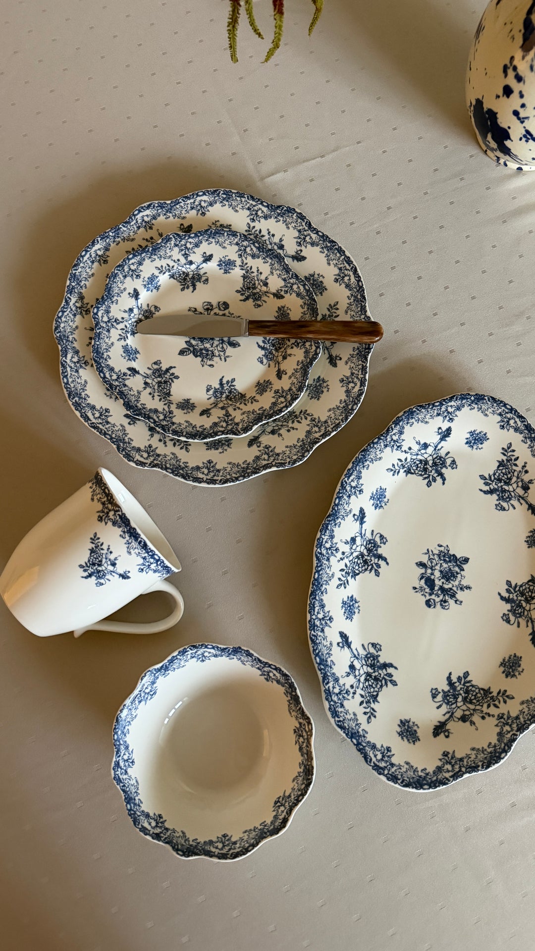 6 stk. Frokosttallerkener DINNA i Blå (Ø19,3x1,7 cm)