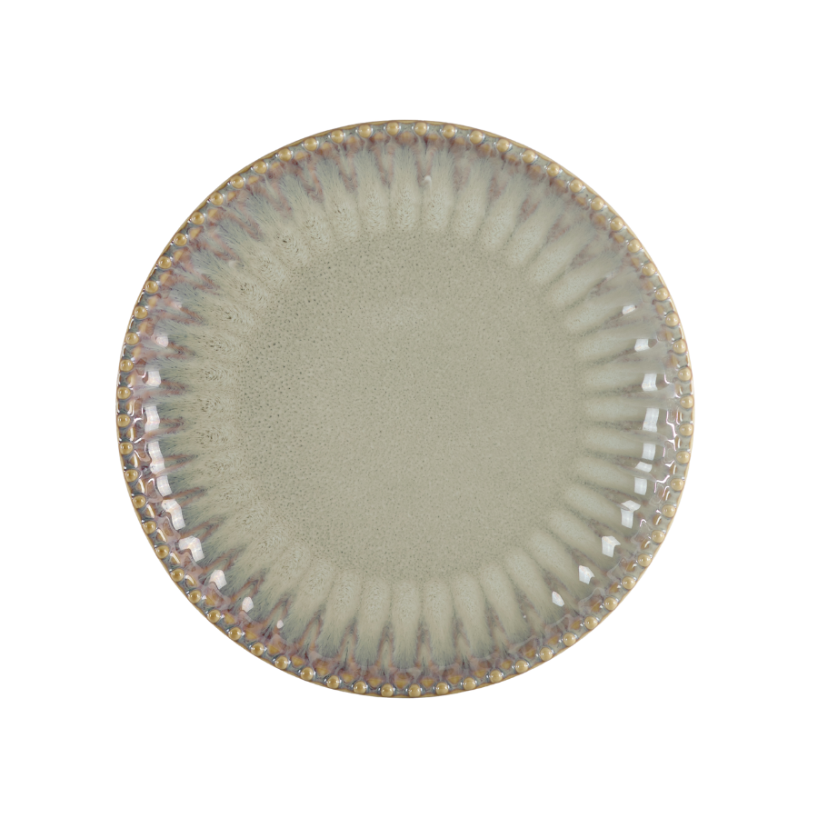 6 stk. Keramik Frokosttallerkener FALLON (Ø22x2,2 cm) Reaktiv Beige