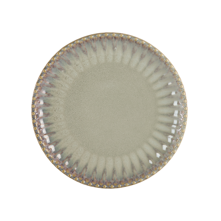 6 stk. Keramik Frokosttallerkener FALLON (Ø22x2,2 cm) Reaktiv Beige