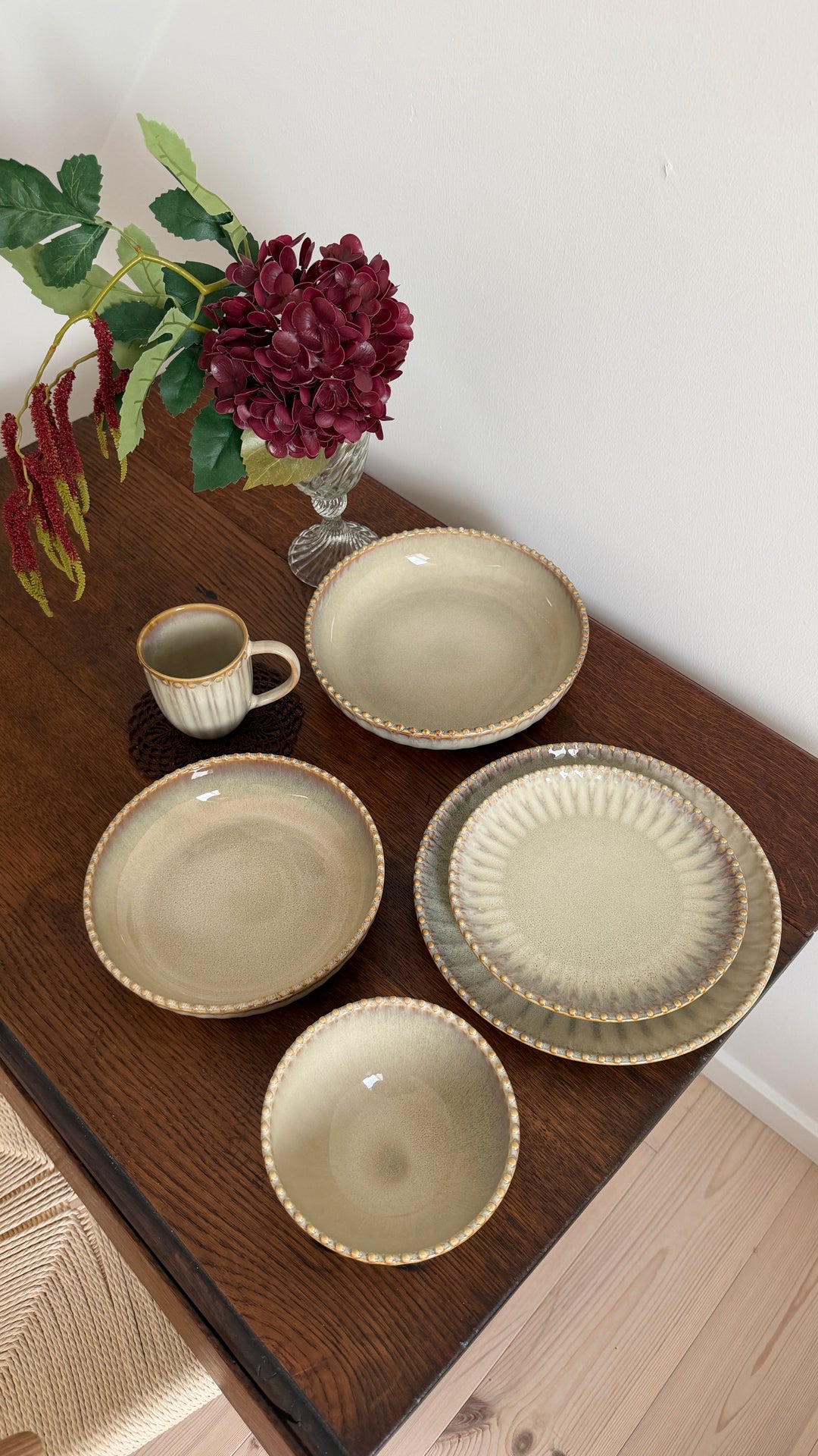 Skål FALLON (Ø16x8 cm) Reaktiv Beige