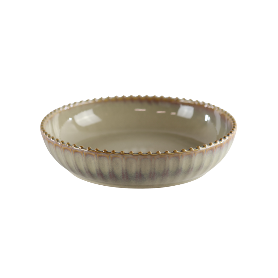 Serverringsskål FALLON (Ø25x6 cm) Reaktiv Beige