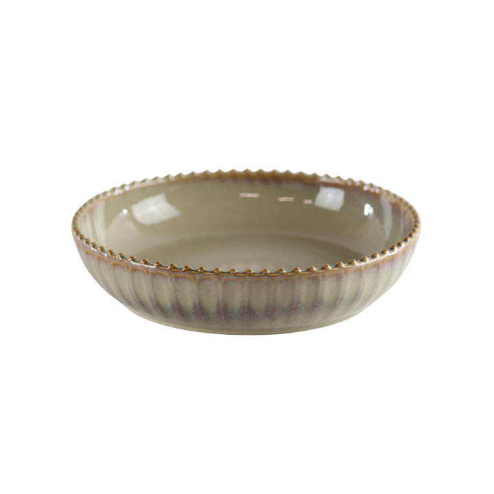 Serverringsskål FALLON (Ø25x6 cm) Reaktiv Beige