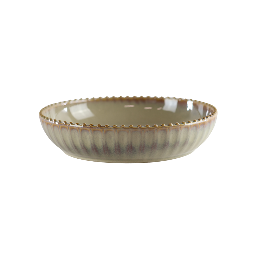 Serverringsskål FALLON (Ø25x6 cm) Reaktiv Beige