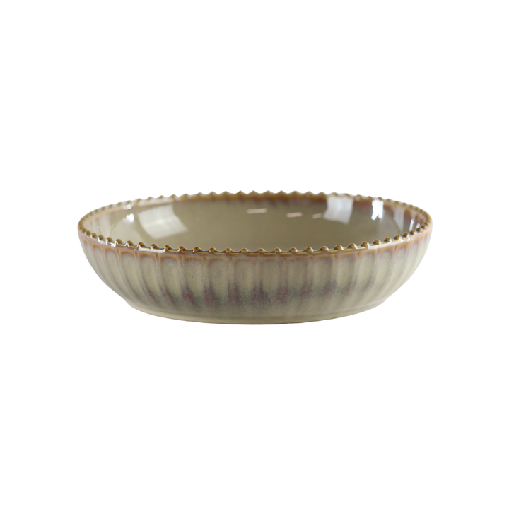 Serverringsskål FALLON (Ø25x6 cm) Reaktiv Beige