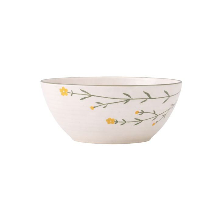 Skål m Markblomster GANI (Ø15 x 7 cm) Cream