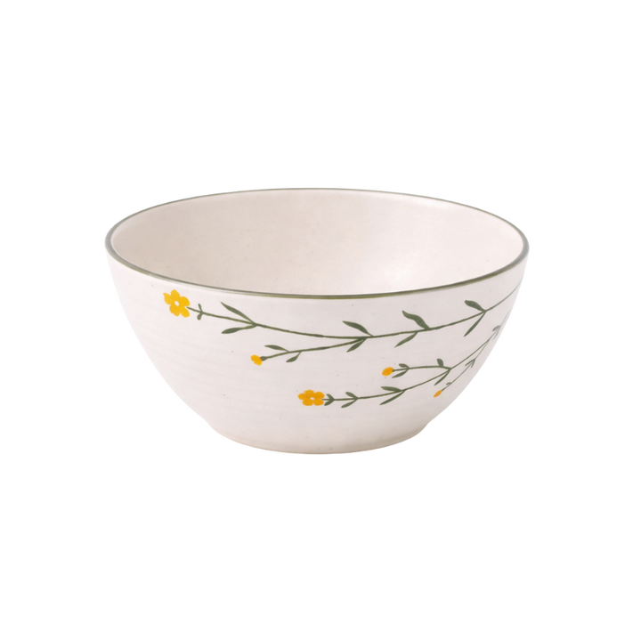 Skål m Markblomster GANI (Ø15 x 7 cm) Cream