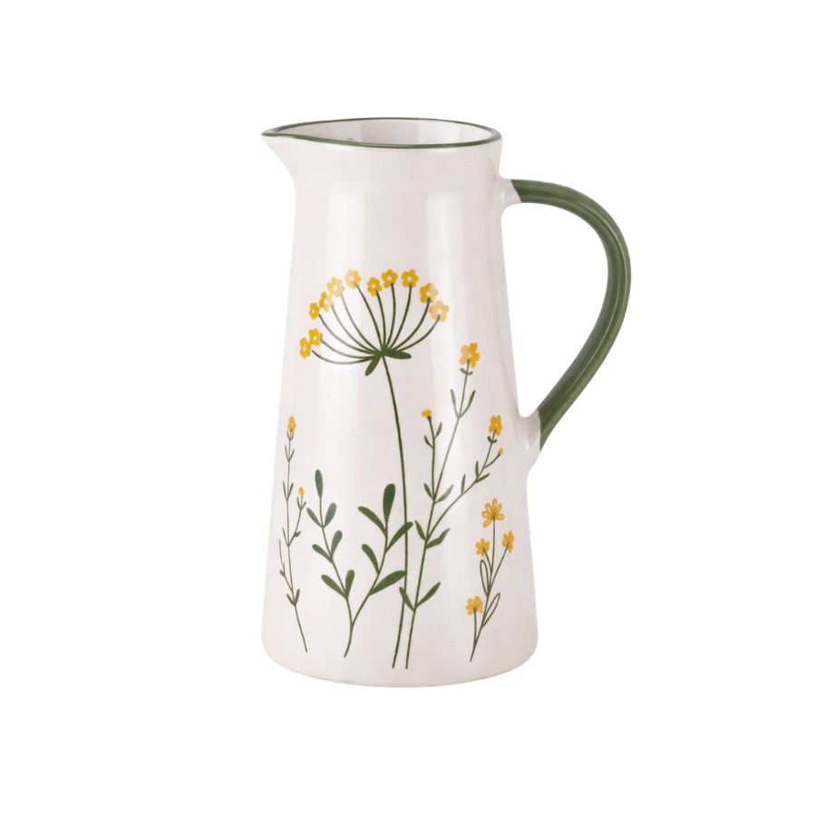 Vandkaraffel m Markblomster GANI (1,2L) Cream