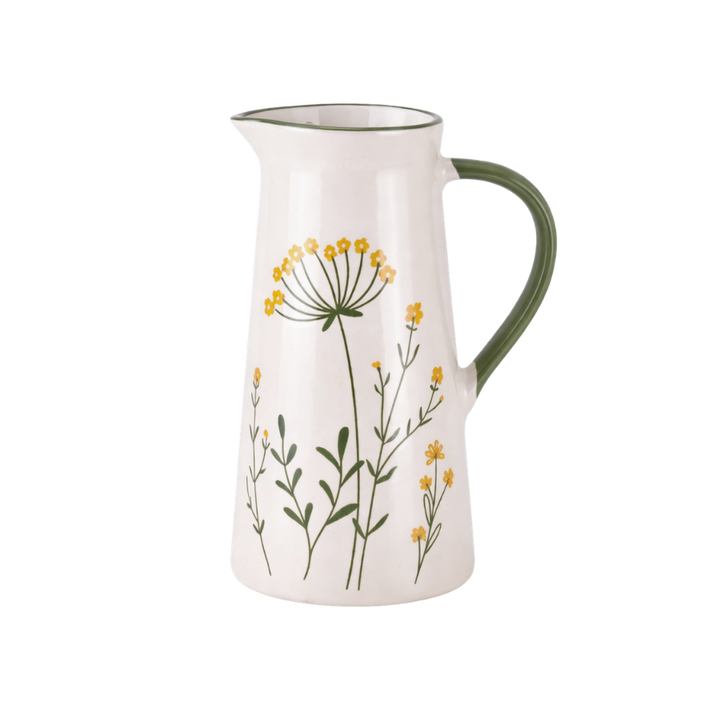 Vandkaraffel m Markblomster GANI (1,2L) Cream
