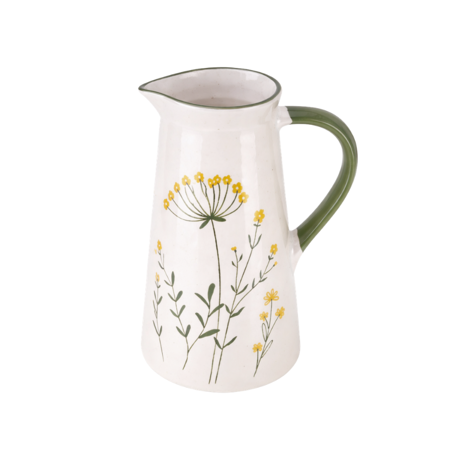 Vandkaraffel m Markblomster GANI (1,2L) Cream