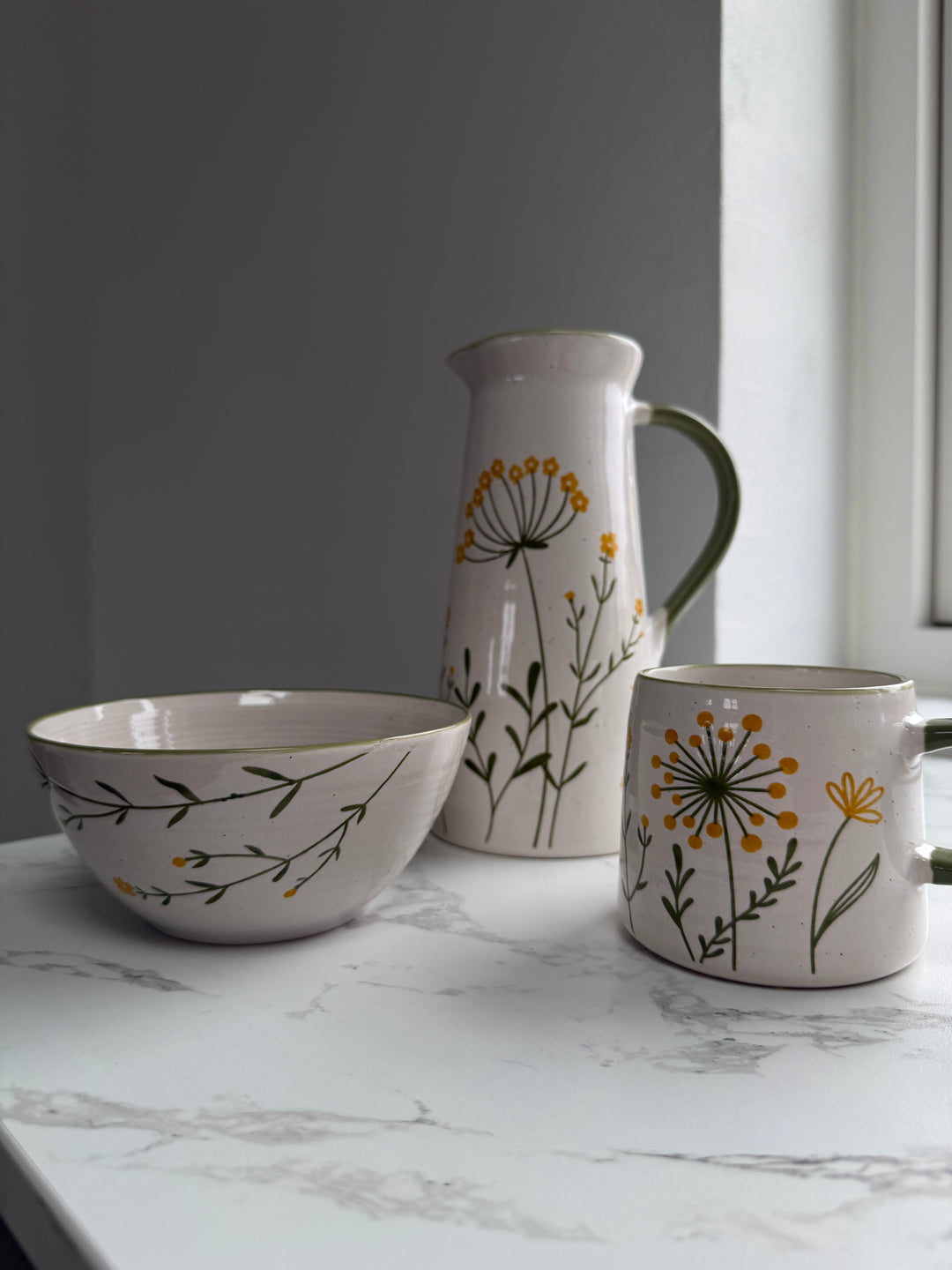 Krus m Markblomster GANI (400ml) Cream
