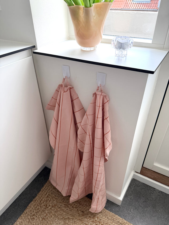 Viskestykke i Blush og Terrecota farve MIAH (50x70cm). 2pk