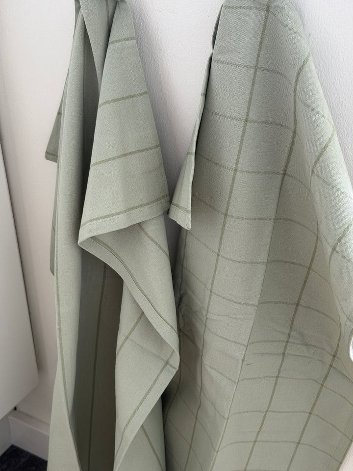 Viskestykke i Sage og Oliven farve MIAH (50x70cm). 2pk