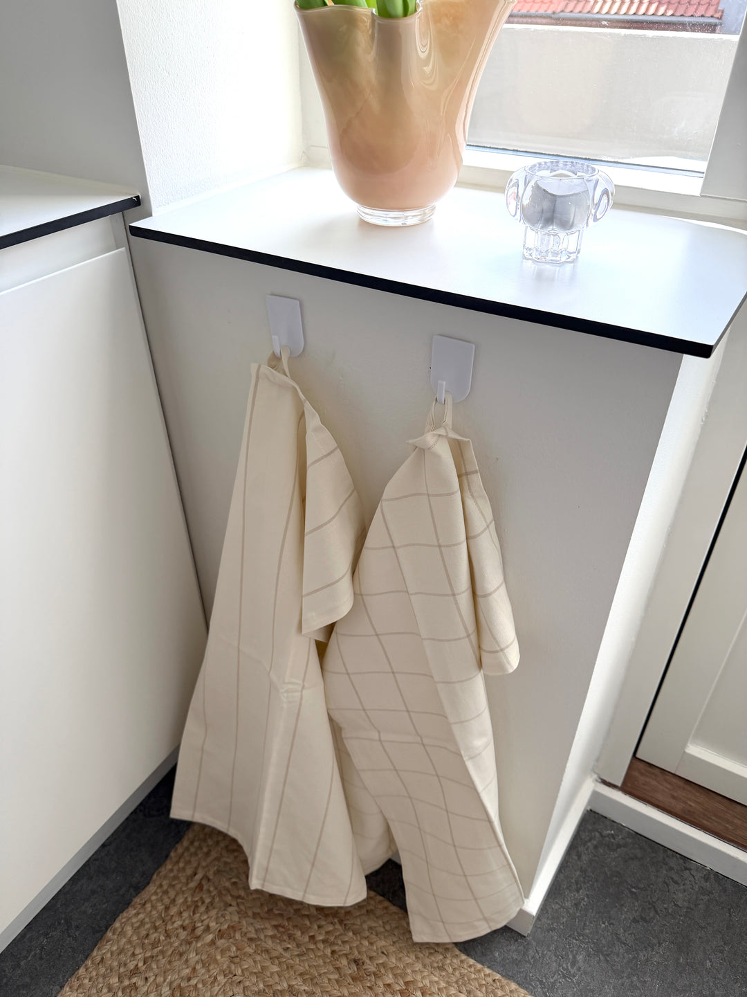 Viskestykke i Ivory og Flex farve MIAH (50x70cm). 2pk