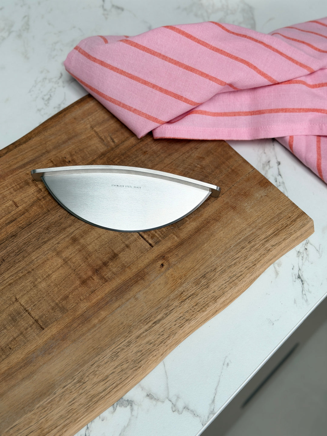 Viskestykke MEYSA (50x70cm). 2pk Lyserød m Orange striber