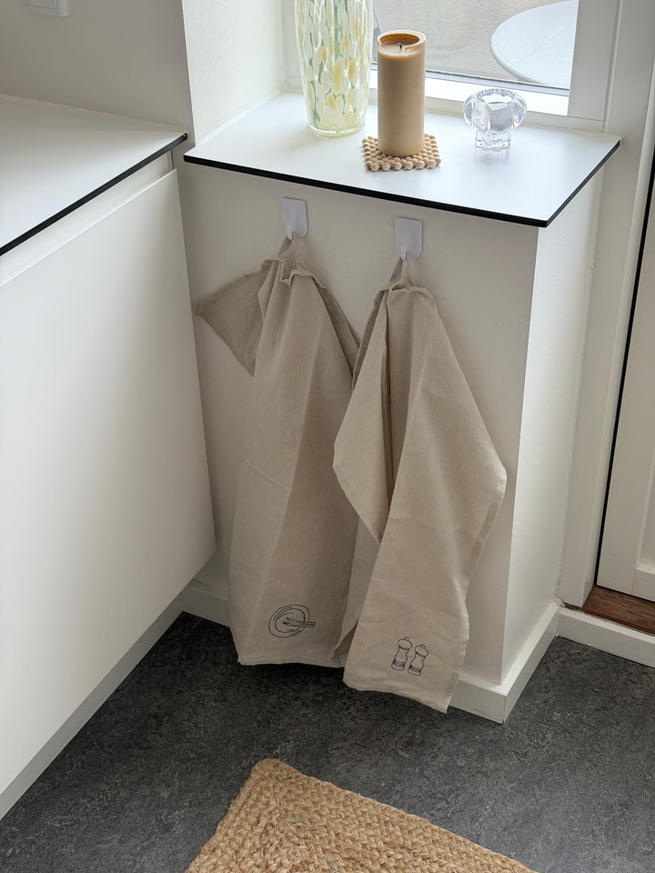 Viskestykke m. Tallerken Broderi (50x70cm)
