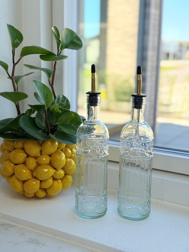 Olie/eddikesæt m guld top 2 stk. 500ml