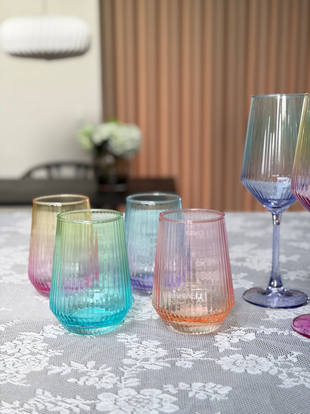 4 stk. Vandglas Tofarvet (400ml)