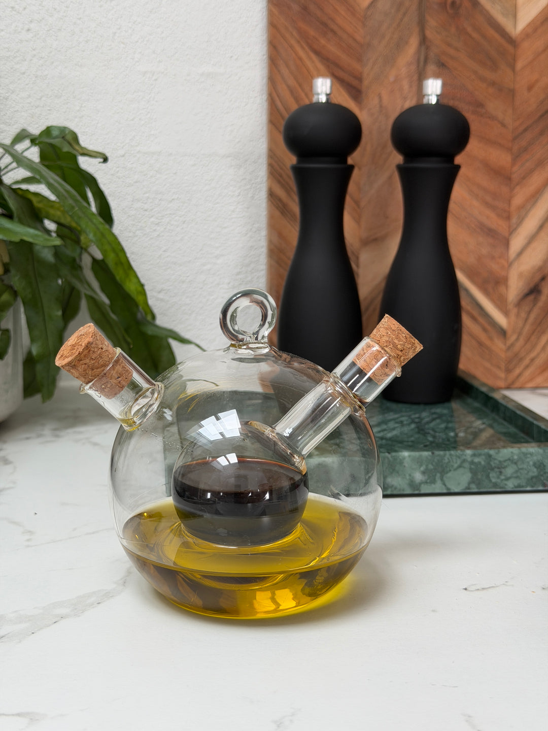Olie- og Eddiekeflaske Glas