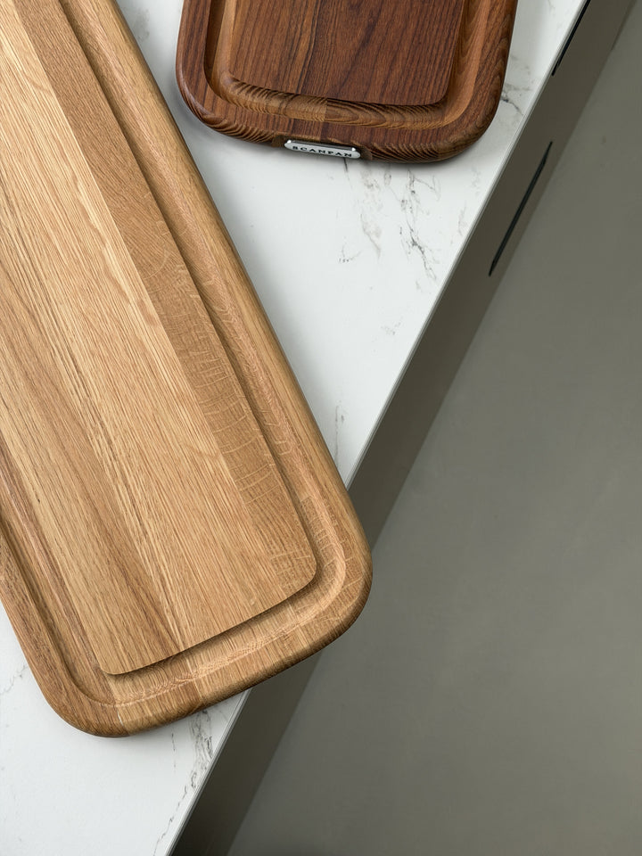 Serveringsbræt SCANPAN 20x58,5cm Carbonfarvet Asketræ