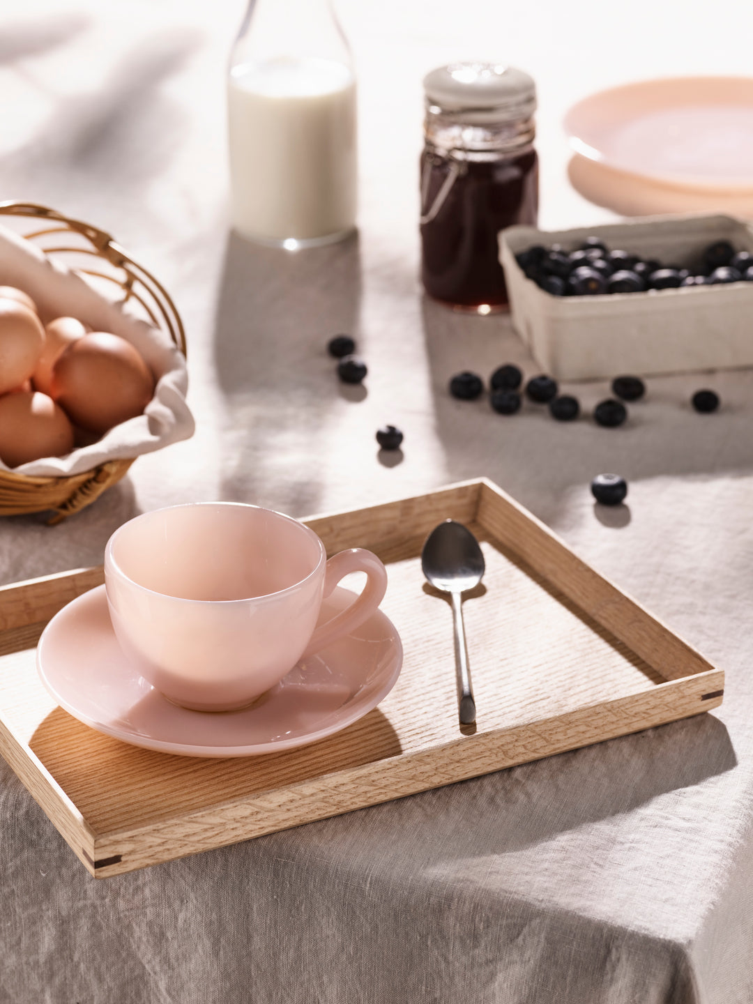 Kop m. Underkop MILK Peach