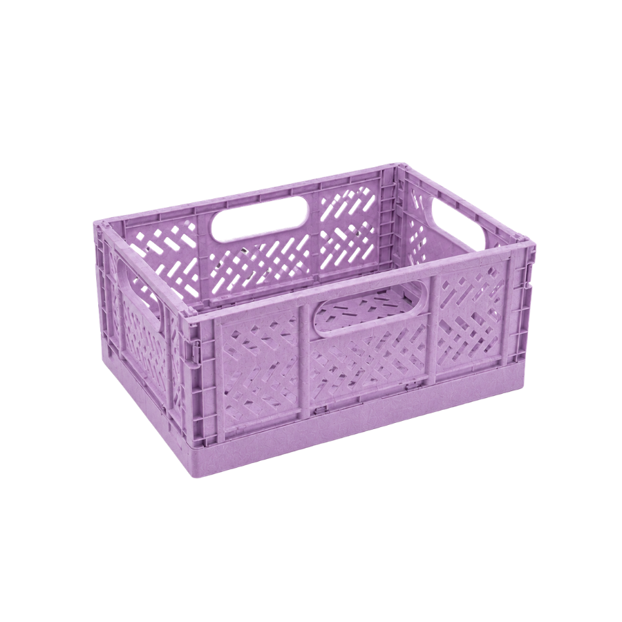 2 stk. Foldekasser Meleret Glimmer Medium i Lilla (29x21,3x12cm)
