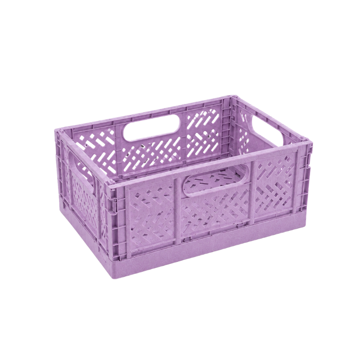 2 stk. Foldekasser Meleret Glimmer Medium i Lilla (29x21,3x12cm)