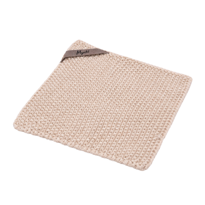 2 stk. Ib Laursen Grydelapper Mynte Strik i Latte (22x22cm)
