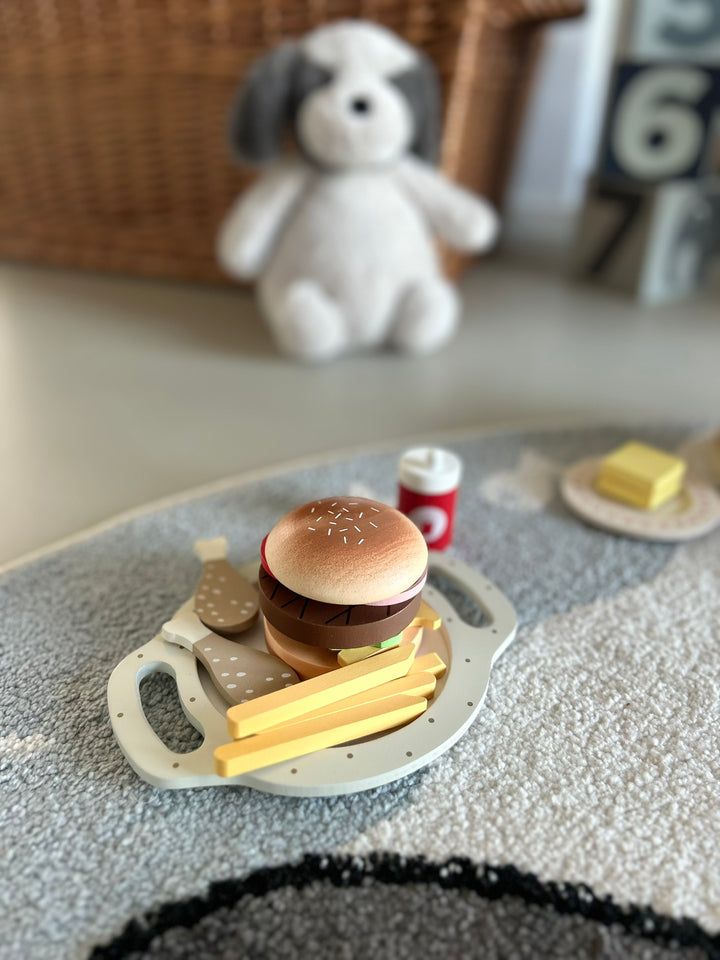 Trælegetøj Burger Sæt