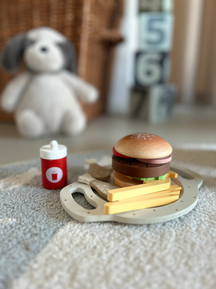 Trælegetøj Burger Sæt