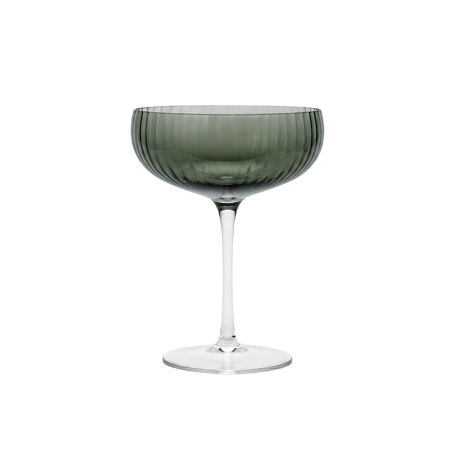 Cocktailglas AILEEN  Grøn m. Transparent Stem
