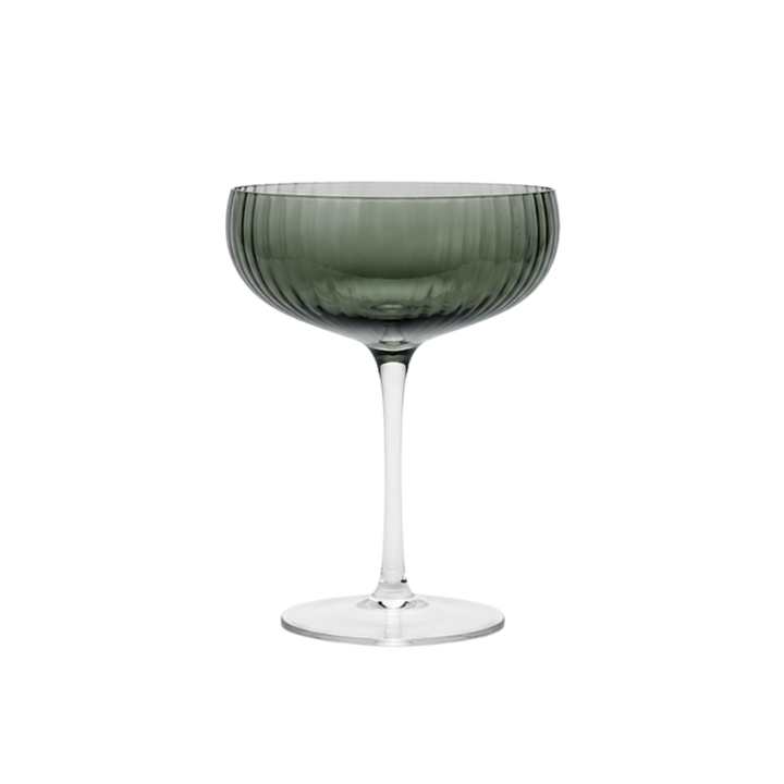 Cocktailglas AILEEN  Grøn m. Transparent Stem