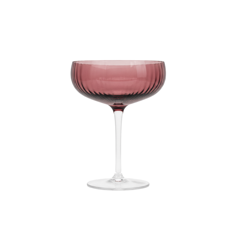 Cocktailglas AILEEN  Rød m. Transparent Stem
