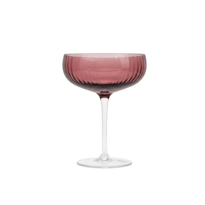 Cocktailglas AILEEN  Rød m. Transparent Stem