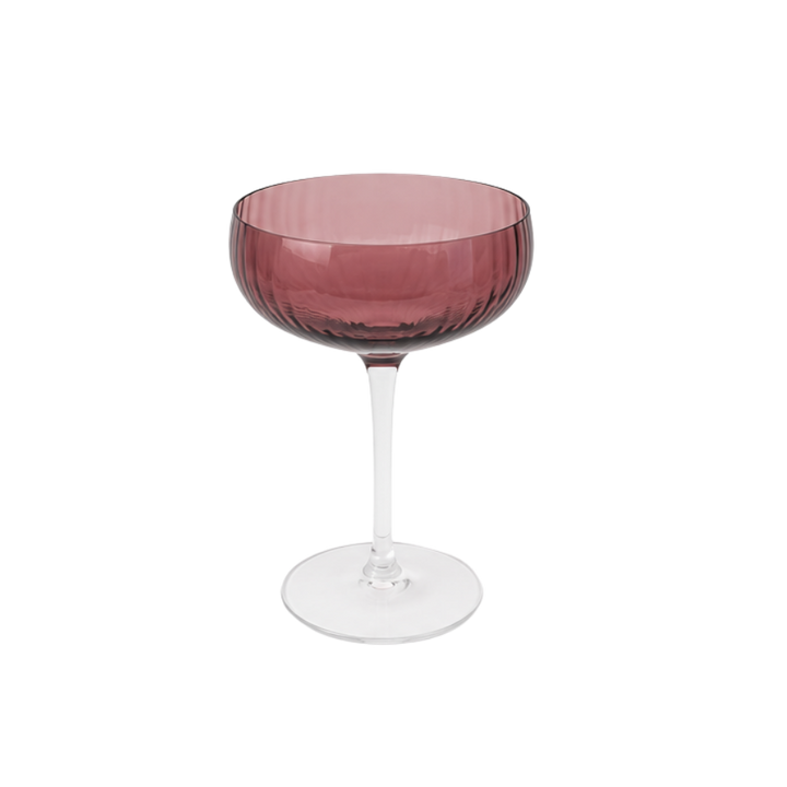 Cocktailglas AILEEN  Rød m. Transparent Stem