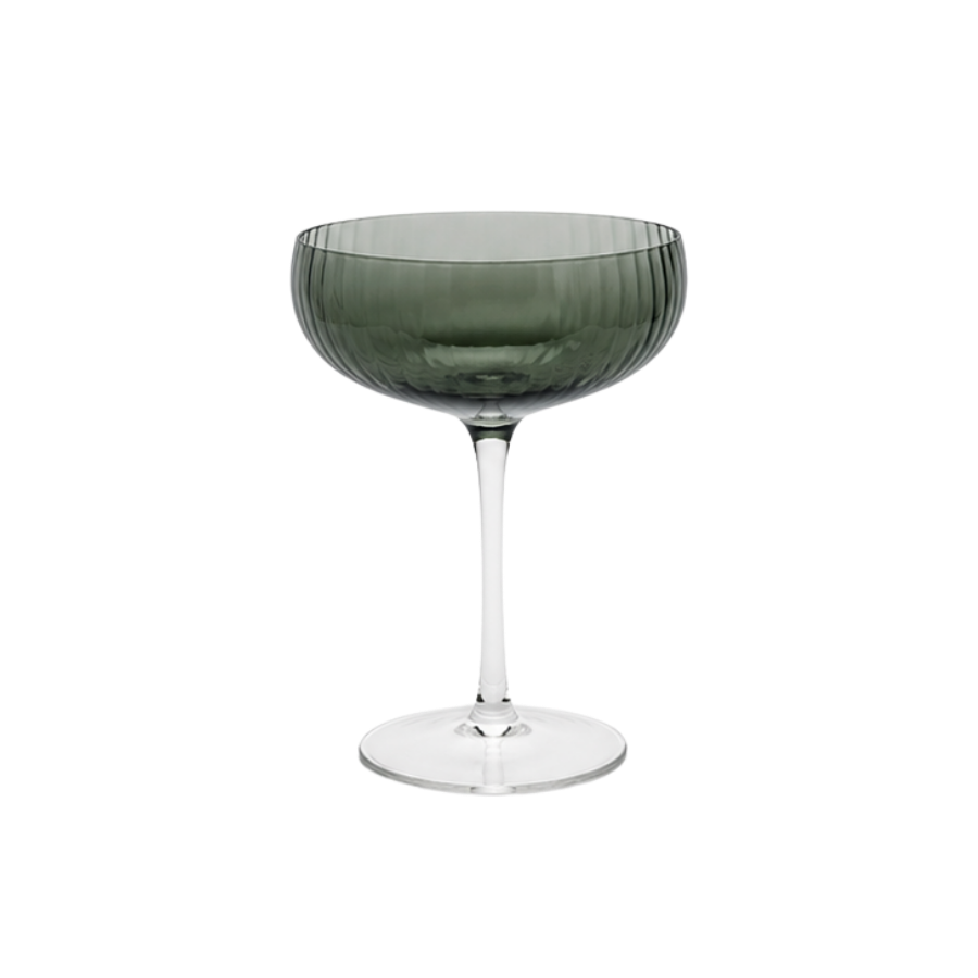 Cocktailglas AILEEN  Grøn m. Transparent Stem