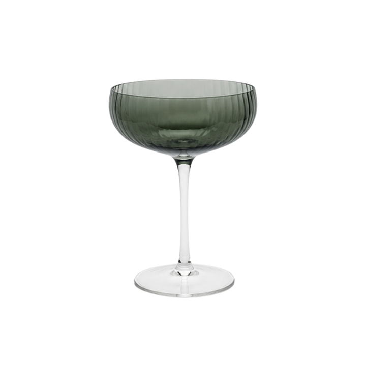 Cocktailglas AILEEN  Grøn m. Transparent Stem
