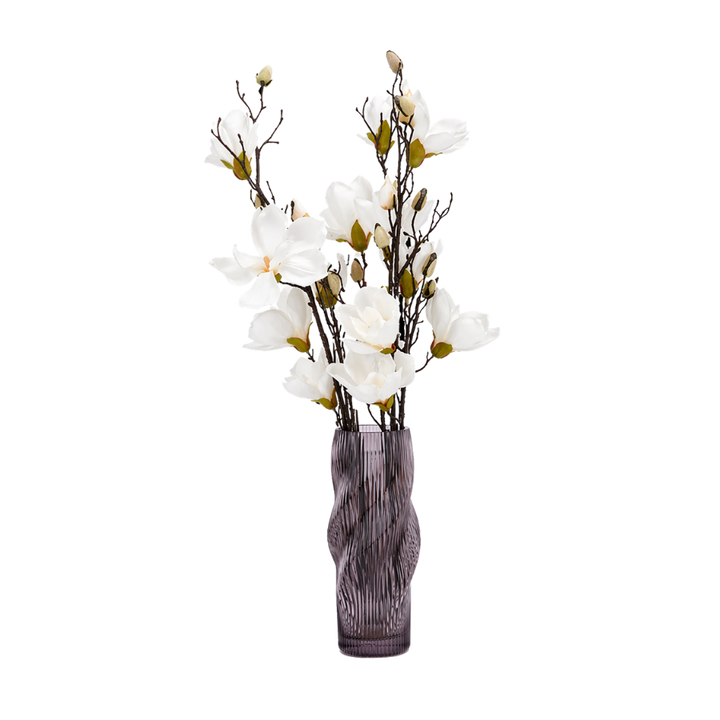 3 stk. Magnolia Blomster i Hvid (100cm)