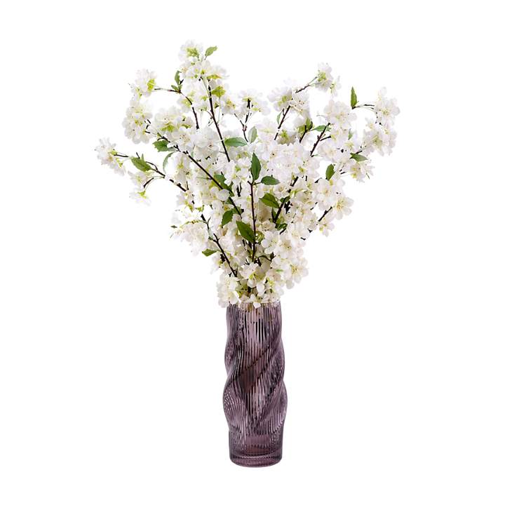 Evighedsbuket Ferskenblomst i Hvid (105cm)