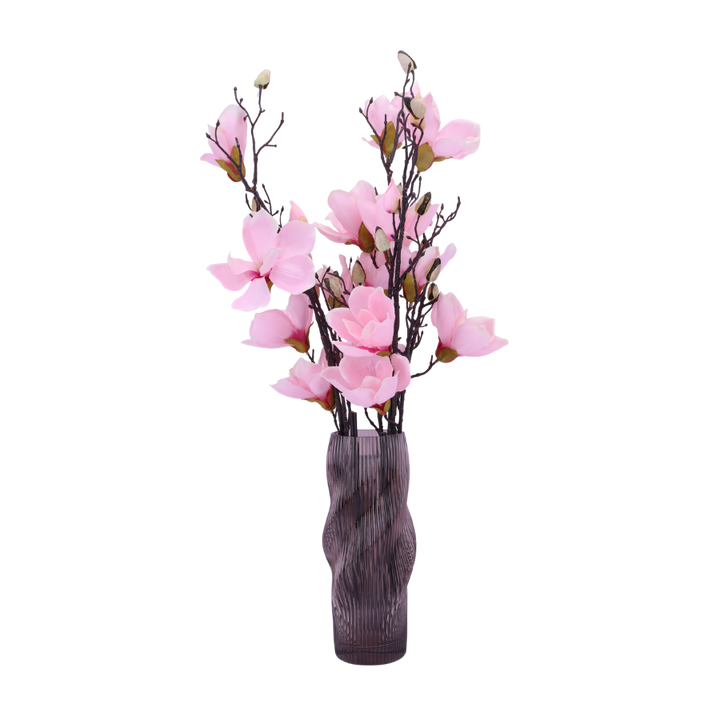 3 stk. Magnolia Blomster i Lyserød (H100cm)