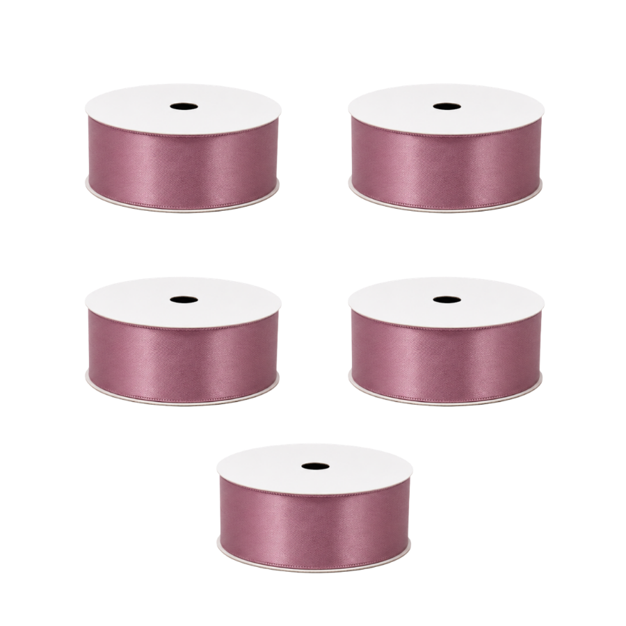 5 stk. Satinbånd Rosy Mauve (9m)