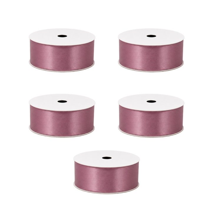 5 stk. Satinbånd Rosy Mauve (9m)