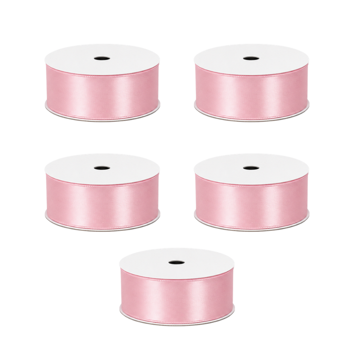 5 stk. Satinbånd i Pink (9m)