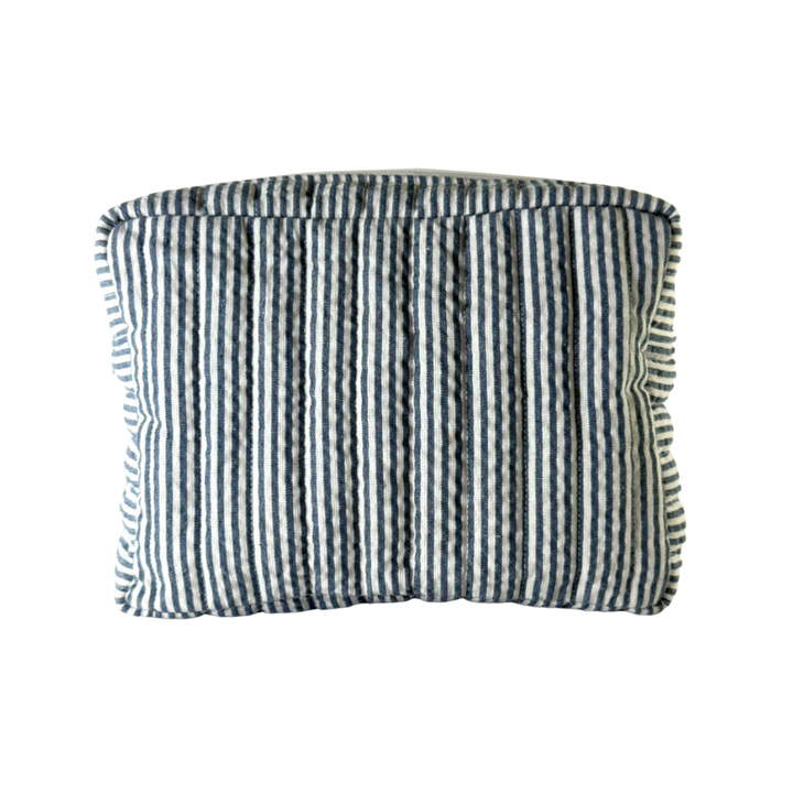 Toilettasker m Beige og Grå Stribe EASON  ( 27x10x20cm) Stor