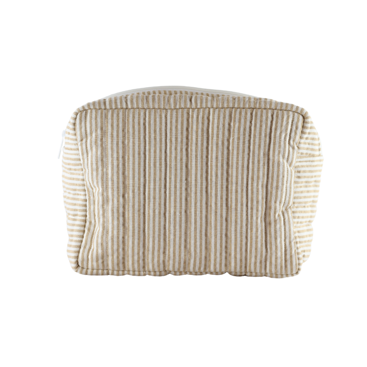 Toilettasker m Beige og Brun Stribe EASON  ( 27x10x20cm) Stor