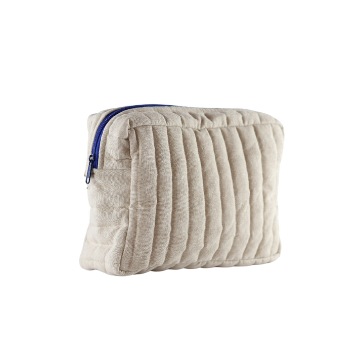 Toilettasker m Beige og Camel  Stribe EASON  ( 27x10x20cm) Stor